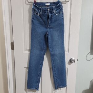 Good American Blue Straight Leg Jeans